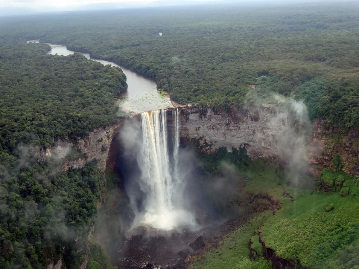 Kaieteur Falls in Guyana seen from the air